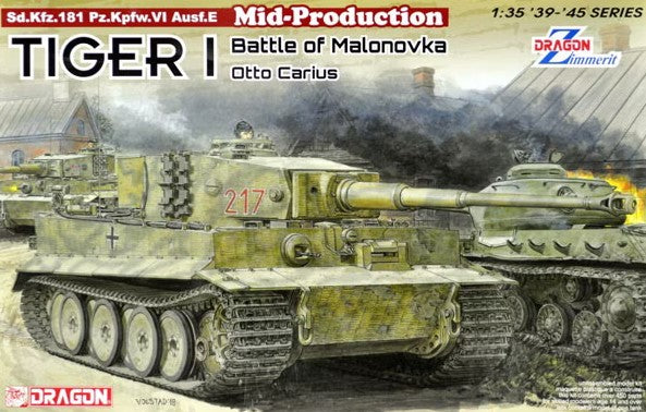 DRAGON (1/35) Tiger I Mid-Production w/Zimmerit Otto Carius Battle of Malinava Village 1944