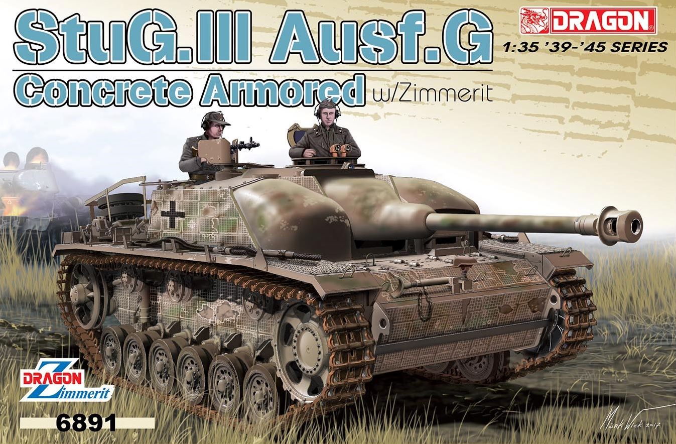 DRAGON (1/35) StuG.III Ausf.G Concrete Armored w/Zimmerit (Magic Track and Bonus Figure set Included)