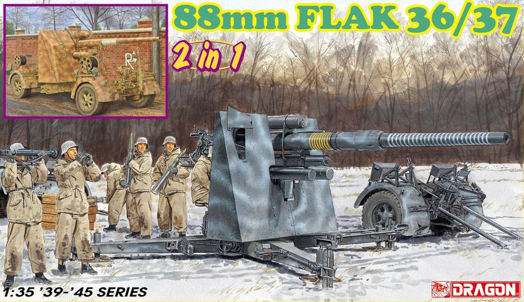 DRAGON (1/35) 88mm Flak 36/37 (2 in 1)