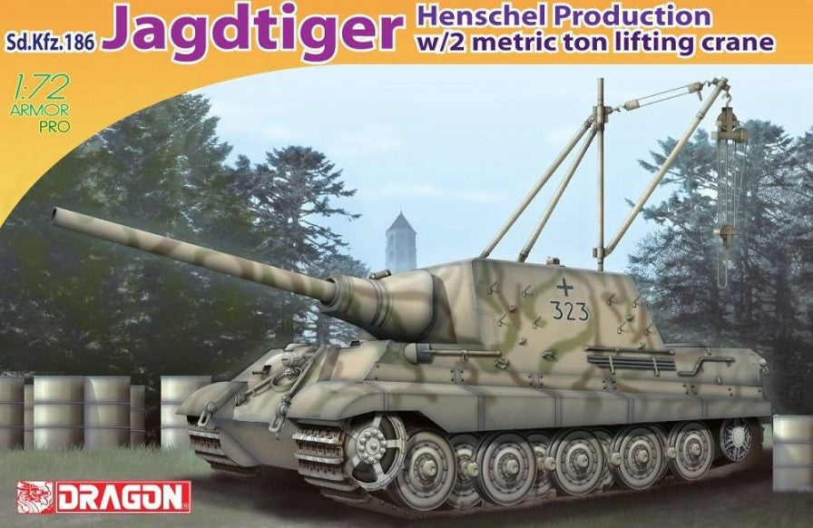 DRAGON (1/72) Sd.Kfz. 186 Jagdtiger Henschel Production w/2 metric ton lifting crane