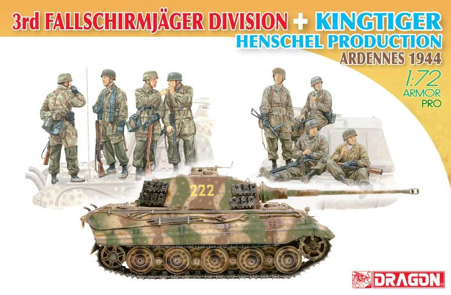 DRAGON (1/72) 3rd Fallschirmjager Division + KingTiger Henschel Production Ardennes 1944