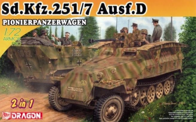 DRAGON (1/72) Sd.Kfz.251/7 Ausf.D Pionierpanzerwagen (2 in 1)