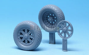 DEF MODEL (1/32) F4U Corsair Main Gear Sagged Wheel Set (for Tamiya)