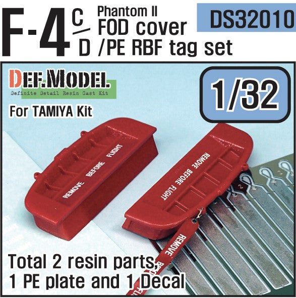 DEF MODEL (1/32) F-4C/D Phantom II FOD cover / PE RBF tag set (for Tamiya)