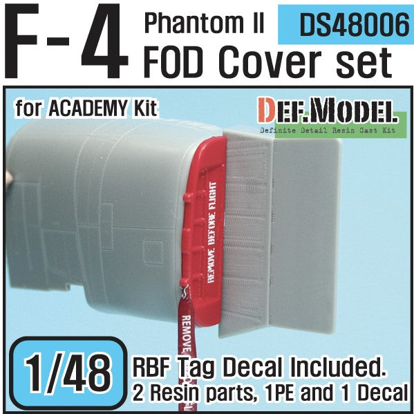 DEF MODEL (1/48) F-4 Phantom II FOD Cover Set (for Academy)