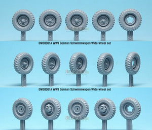 DEF MODEL (1/35) Schwimmwagen Wide Tire (Continental) Sagged (for Tamiya)