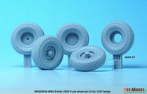 MODELLO DEF (1/35) WW2 Set di ruote ribassate per camion LRDG britannico (per kit Tamiya)