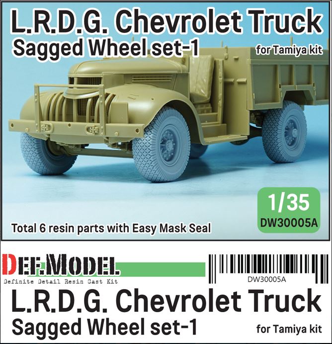 DEF MODEL (1/35) WW2 British LRDG Truck Sagged wheel set (for Tamiya kit)