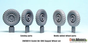 DEF MODEL (1/35) WWII Russian BA-64B Armored Car Wheel Set (for Miniart/Vision Model)