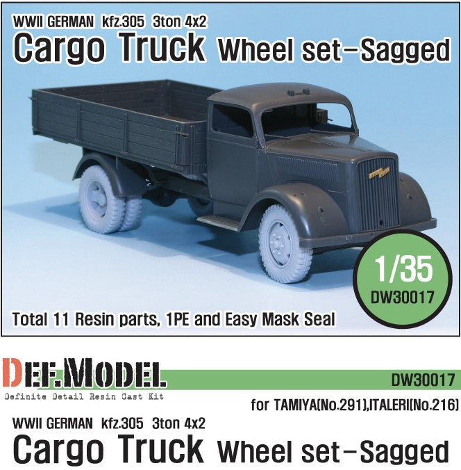 DEF MODEL (1/35) German 3t Cargo (Opel Blitz) Truck Wheel set (for Tamiya/Italeri)