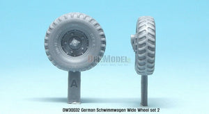 DEF MODEL (1/35) Schwimmwagen Wide Wheel Set (2) Sagged (for Tamiya/AFV Club)