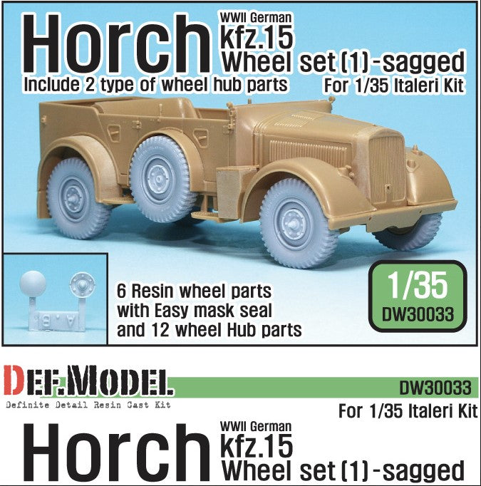 DEF MODEL (1/35) German Horch kfz.15 Wheel set 1 ( for Italeri kit)