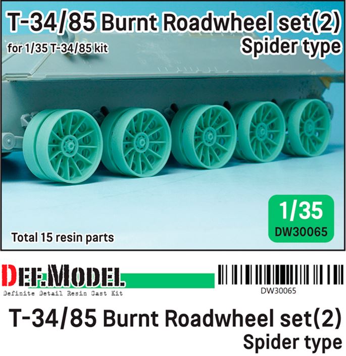 DEF MODEL (1/35) T-34/85 Burnt spider type roadwheel set (2)