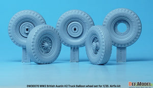 DEF MODEL (1/35) Set di ruote sgonfie per camion britannico Austin K2 (per kit Airfix)