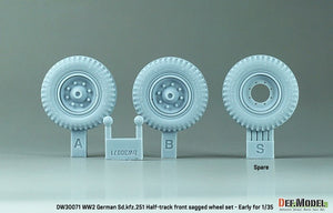 DEF MODEL (1/35) Sd.Kfz. 251 front sagged wheel set - Early