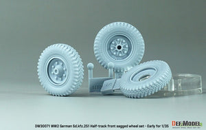 DEF MODEL (1/35) Sd.Kfz.  251 front sagged wheel set - Early