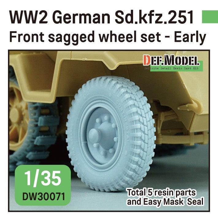 DEF MODEL (1/35) Sd.Kfz. 251 front sagged wheel set - Early