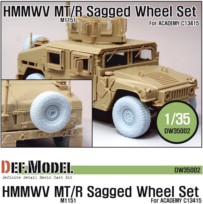 DEF MODEL (1/35) HMMWV MT/R Wheel set (for Academy M1151)