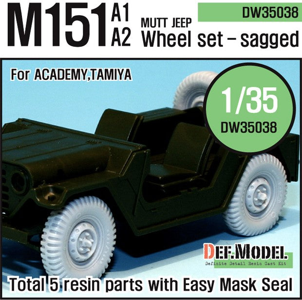 DEF MODEL (1/35) US M151 Jeep Sagged wheel set (for Tamiya/Academy)