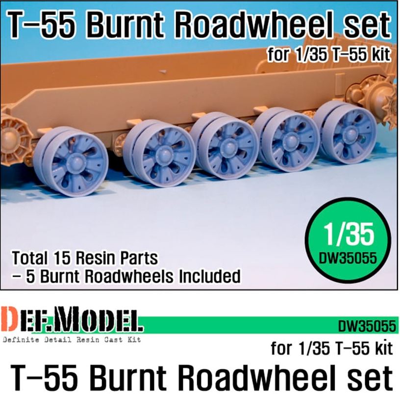 DEF MODEL (1/35) T-55 Burnt roadwheel set (for T-55 kit)