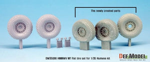 DEF MODEL (1/35) U.S. HMMWV MT Flat tire set (for Academy/Bronco/Tamiya kits)
