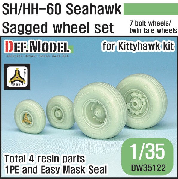 DEF MODEL (1/35) SH/HH-60 Seahawk Sagged Wheel set