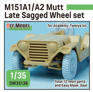 DEF MODEL (1/35) M151A1/A2 Mutt Jeep Sagged Wheel set (for Academy/Tamiya)