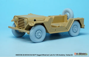 DEF MODEL (1/35) M151A1/A2 Mutt Jeep Sagged Wheel set (for Academy/Tamiya)