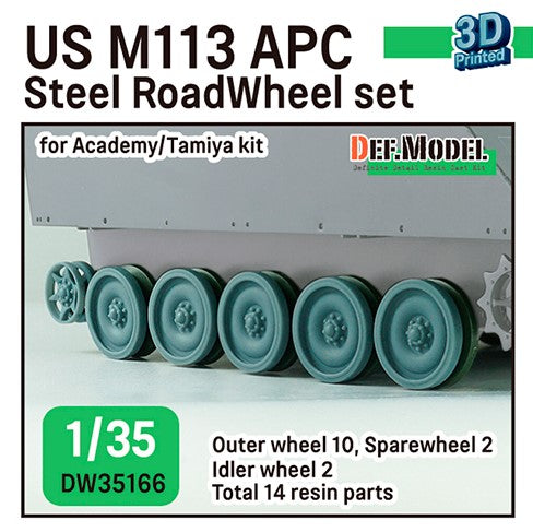 DEF MODEL (1/35) US M113 APC Steel Road Wheel Set (for Academy, Tamiya)
