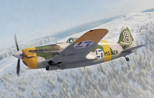 Portada de la caja de la maqueta del caza Morane Saunier MS 406 C1 en escala 1:48 de Dora Wings referencia 48057