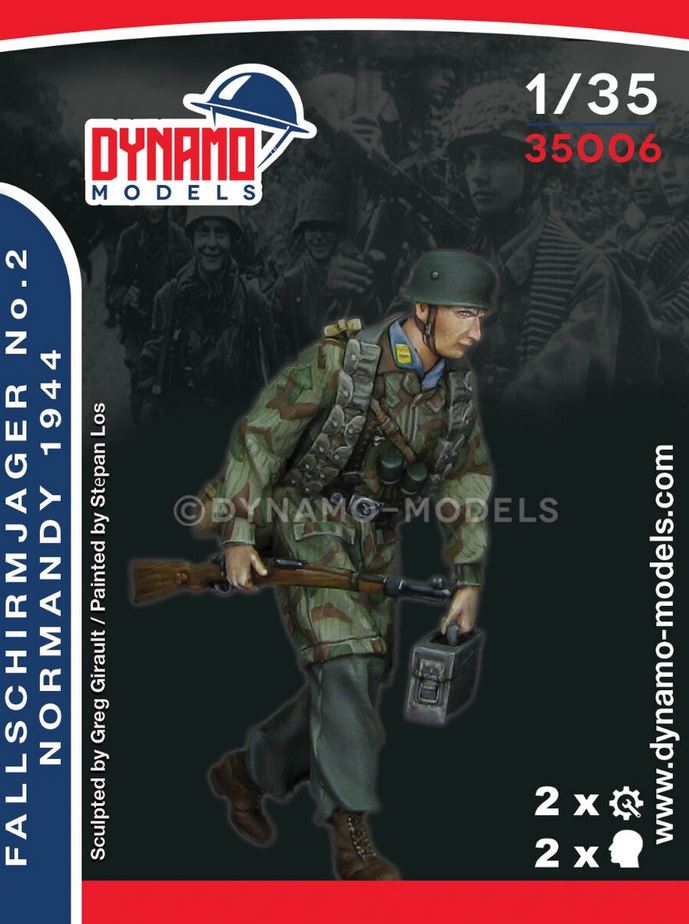 DYNAMO MODELS (1/35) Fallschirmjäger No.2 - Normandy 1944 (2 heads)