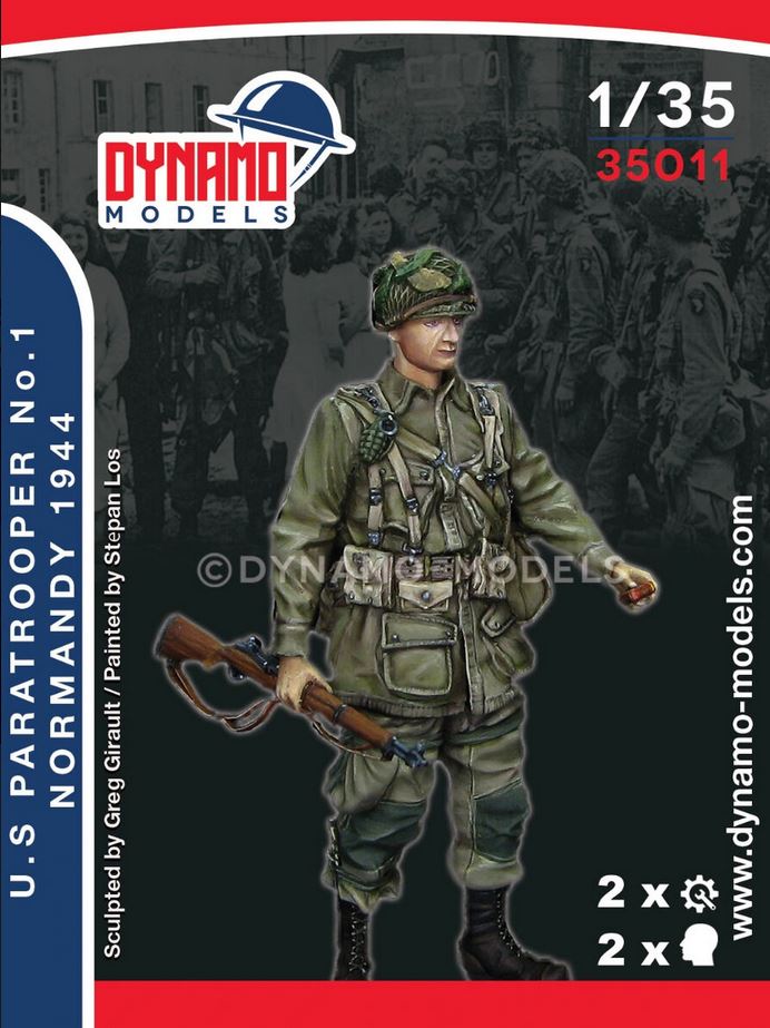 DYNAMO MODELS (1/35) U.S. Paratrooper No.1 - Normandy 1944 (2 heads)