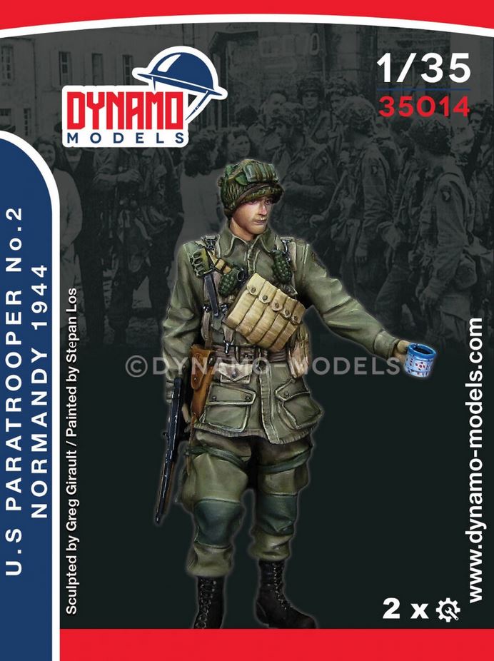 DYNAMO MODELS (1/35) U.S. Paratrooper No.2 - Normandy 1944 (2 heads)