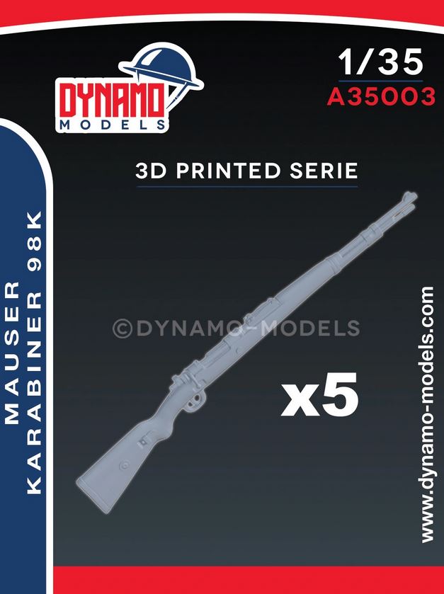 DYNAMO MODELS (1/35) Set of 5 guns – Mauser Karabiner 98k