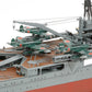 Detalle de la cubierta de aviones de la maqueta del crucero pesado japonés Tone en escala 1:350 de Tamiya con referencia 78024