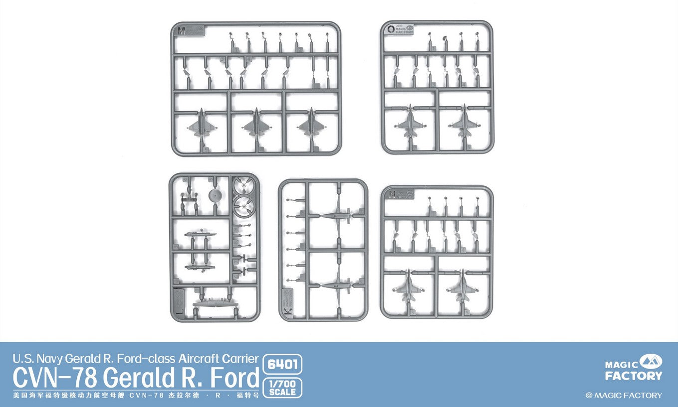 Dotacion Aerea del portaviones de la US Navy CVN-78 Gerald R. Ford en escala 1:700 Magic Factory 6401