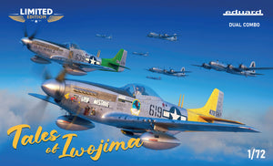 Portada de la maqueta del caza P-51D en su edicion especial Dual Combo Tales of Iwojima en escala 1:72 de Eduard referencia 2152