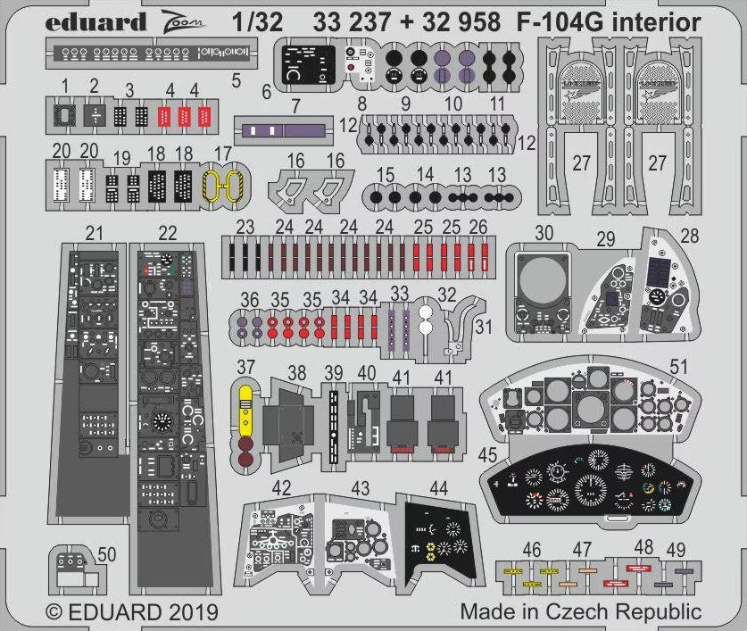 EDUARD (1/32) F-104G interior (Italeri)