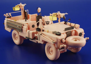 Foto delantera del set de fotograbados para Land Rover 109 del SAS en escala 1:35 de Eduard referencia 35754