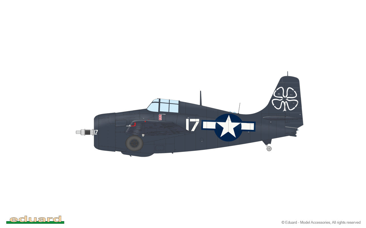 Decoración 1 de la maqueta del caza FM-2 Wildcat en escala 1:48 de Eduard referencia 82205