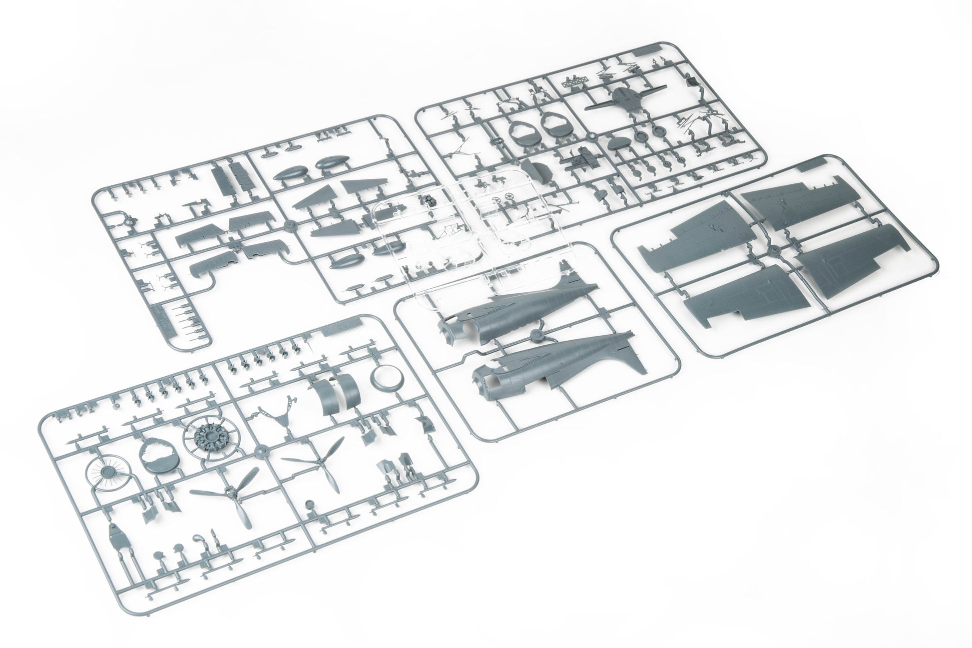 Piezas de la maqueta del caza FM-2 Wildcat en escala 1:48 de Eduard referencia 82205