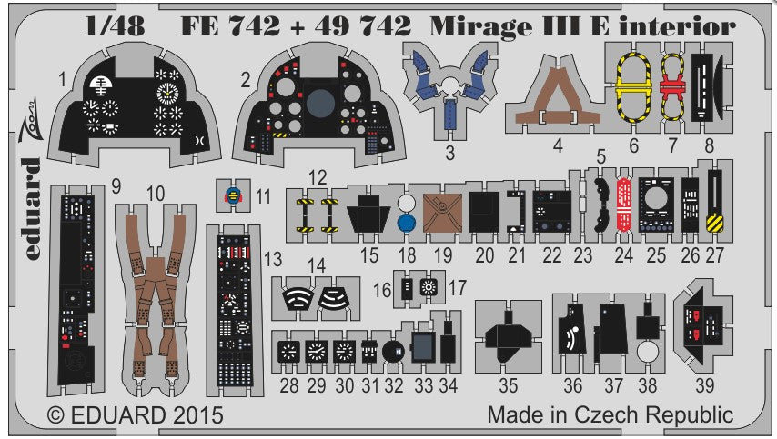 EDUARD (1/48) Mirage III E interior (for Kinetic)