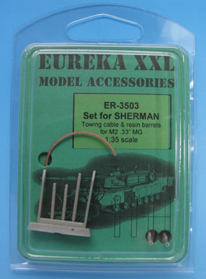 Set de mejora de cable de remolque y ametralladoras para carro de combate M4 Sherman en escala 1:48 de Eureka XXL referencia ER-3503