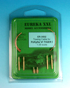 Set de mejora con cable de remolque para tanques alemanes Tiger I en escala 1:35 de Eurka XXL referencia ER-3502