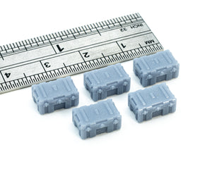 Foto de cajas de 70cm para transportar equipamiento militar moderno en escala 1:72 de Necora Models referencia 72012