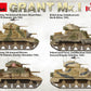 Esquemas de pintura de la maqueta del tanque británico Grant Mk.I en escala 1:35 de Miniart referencia 35276