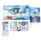 Contenido de la caja de la maqueta del avión norteamericano embarcado de vigilancia y control E-2C Hawkeye en escala 1:72 de Eduard referencia 2153