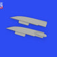 Vista lateral del set de mejora de punta de timón para avion F-4B Phantom en escala 1:48 de Eduard referencia 648704
