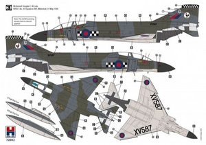 Esquema de pintura 3 de la maqueta del caza F-4K Phantom FG.1 en escala 1/72 de Hobby 2000 con referencia 72082