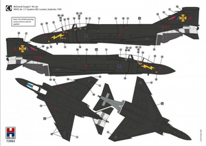 Esquema de pintura 4 de la maqueta del caza F-4K Phantom FG.1 en escala 1/72 de Hobby 2000 con referencia 72082